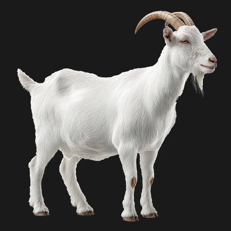 Portrait de chèvre de montagne blanche