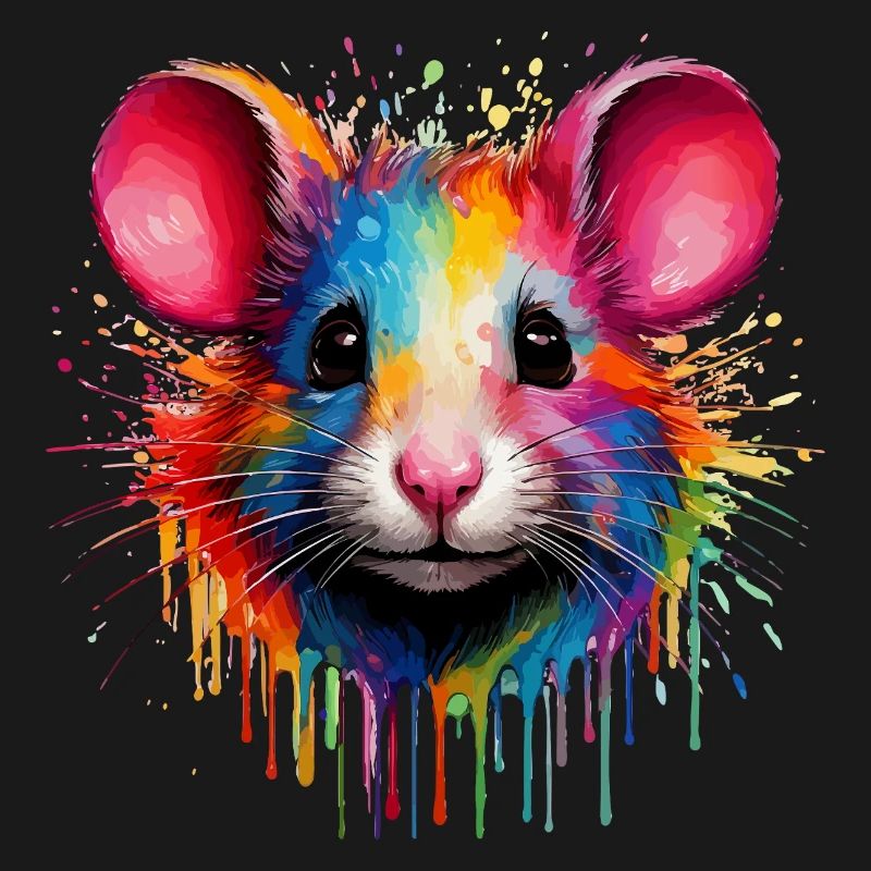 Rainbow Mouse Head