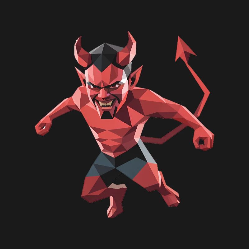 Devil - Cool Low Poly Logo