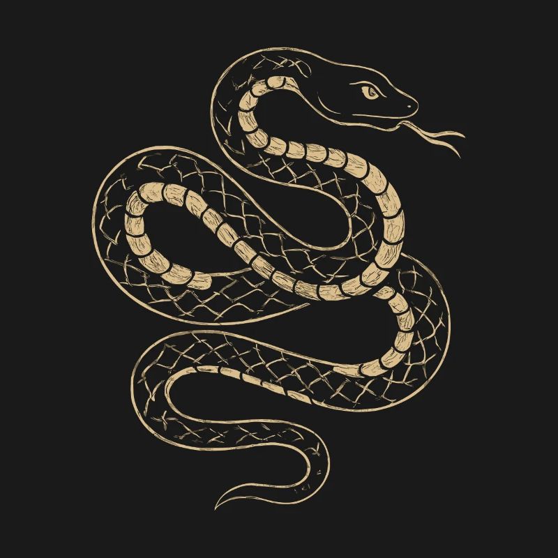 Golden Snake Net Pattern