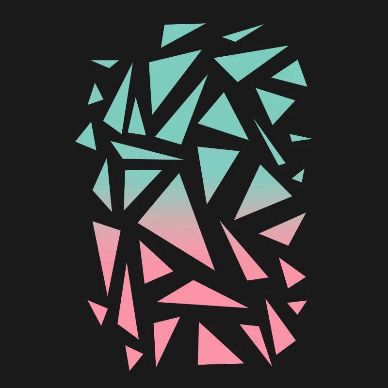 Triangle Pattern - Turquoise Pink