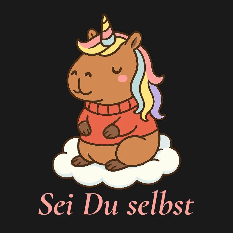 Sei Du selbst – Capybara Einhorn 🌈