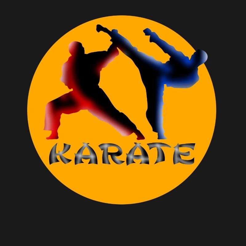 Kampfkunst Dynamik Karate Silhouette