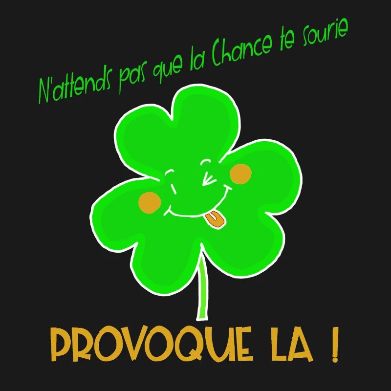 Trèfle Provoque la Chance Joyeuse