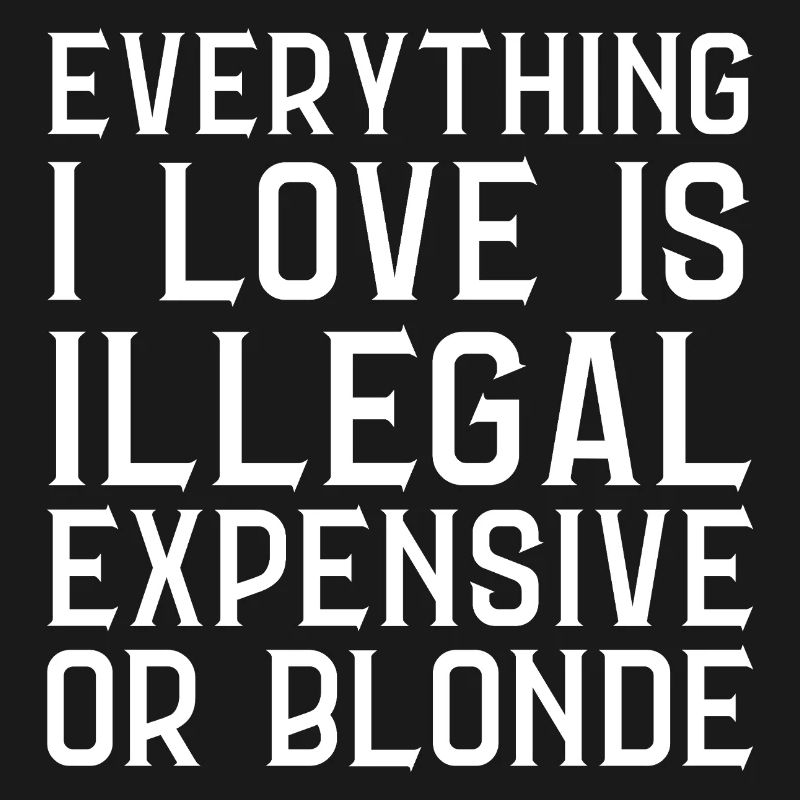 Everything I Love Is Illegal Dear Or Blond (Back)