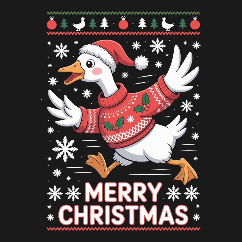 Oie de Noël en pull