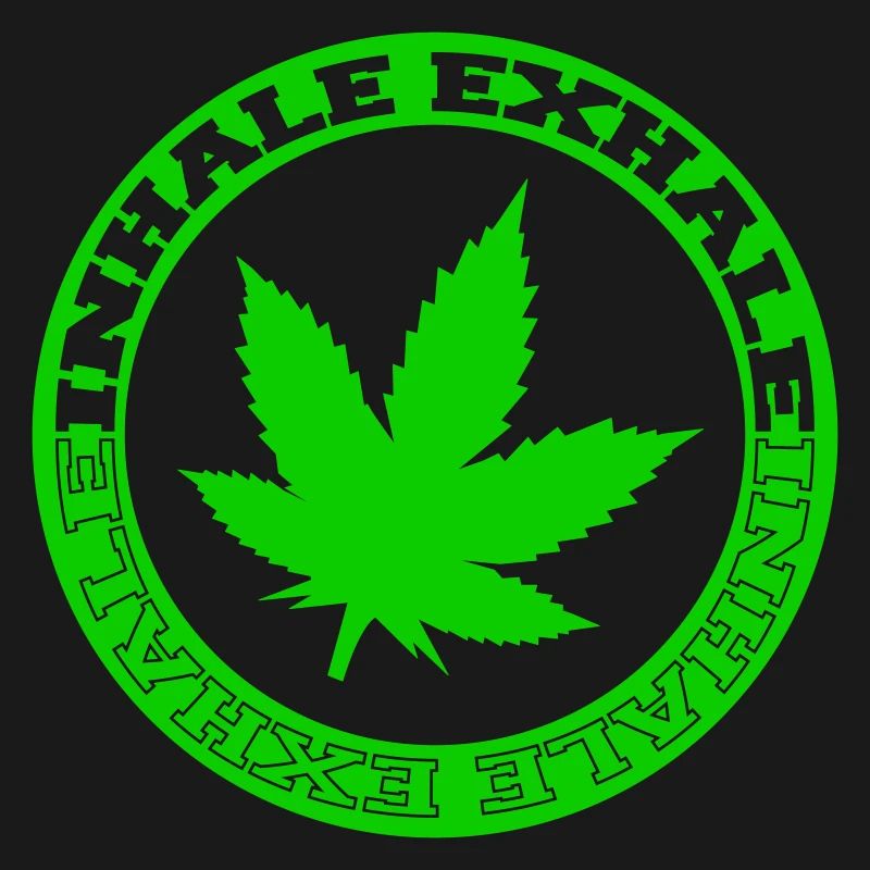 Hemp Leaf Circle Emblem