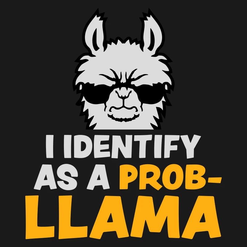 Je m’identifie comme un probllama Cool Lama Problem Spruch