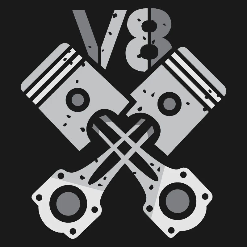V8 Engine Piston – Mechanic Power Design