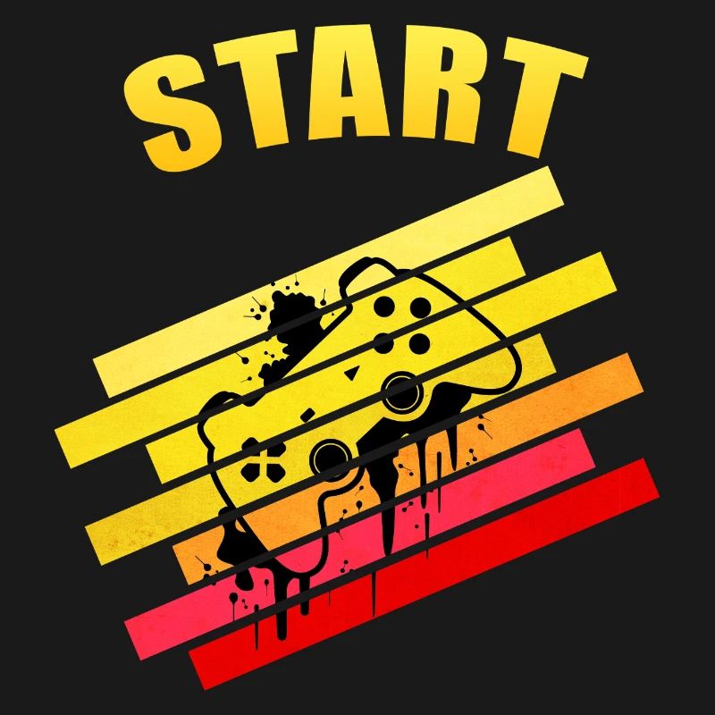 Retro Vintage Start Gaming Controller | Neon Graff
