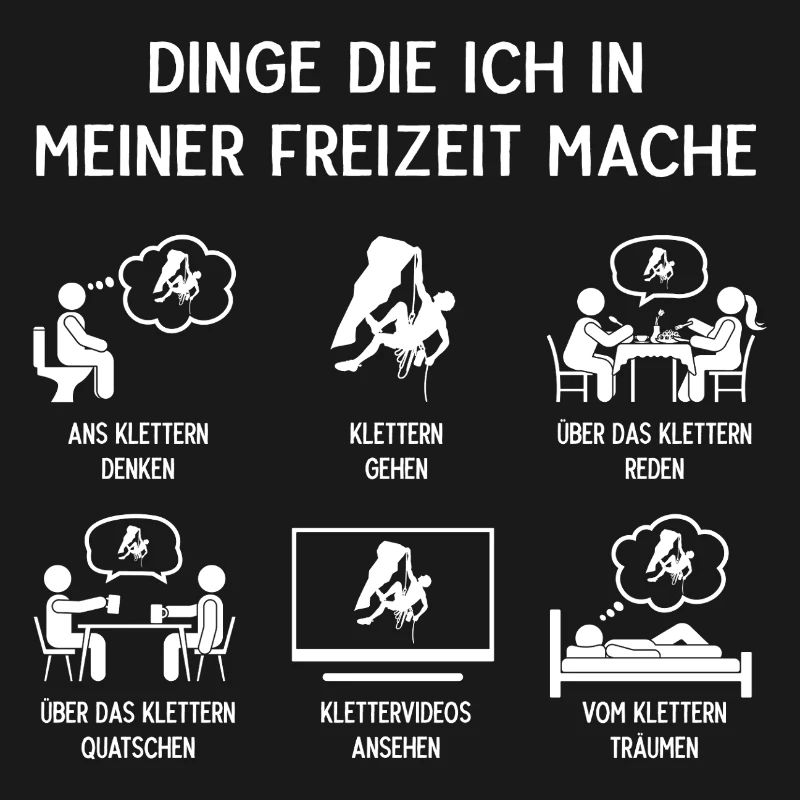 Kletterer Klettern Humor Freizeit