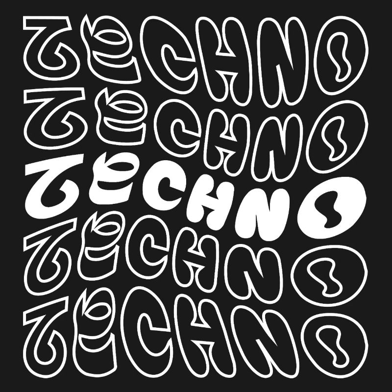 conception de logo géométrique ondulé techno