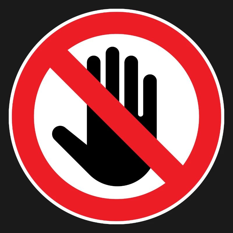 Caution Do Not Touch, Do Not Touch Symbol