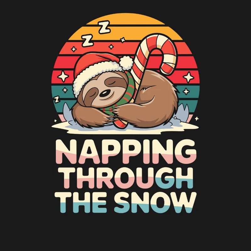 Napping Through The Snow Funny Sloth