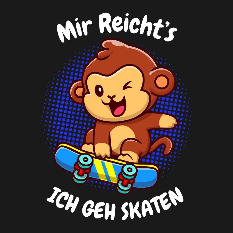 I've had enough, I'm going skating, monkey!