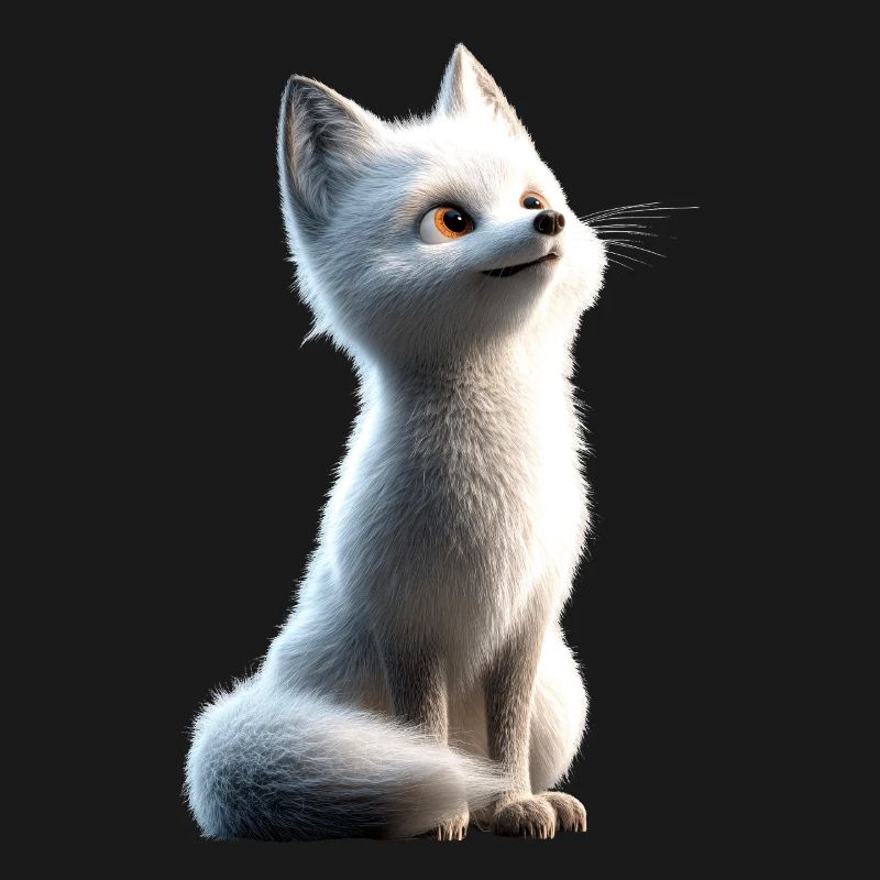 Polarfuchs Schneefuchs Eisfuchs Süßer Weißer Fuchs