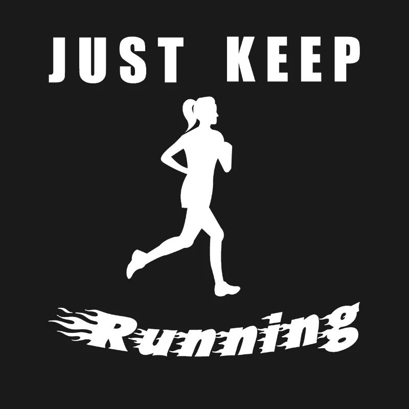 Continue simplement de courir – Silhouette de coureur