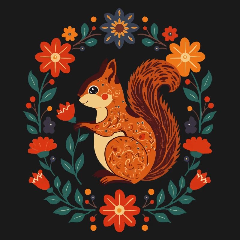 Blumenkranz-Eichhörnchen