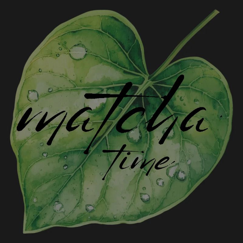 Matcha, feuille, vert, temps