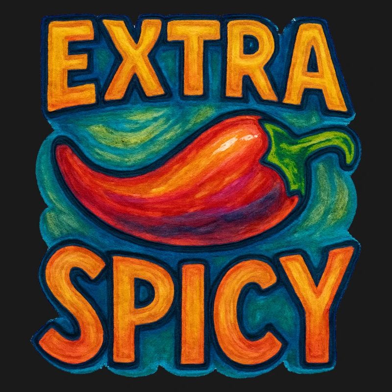 Extra scharfe Chili-Pop-Kunst