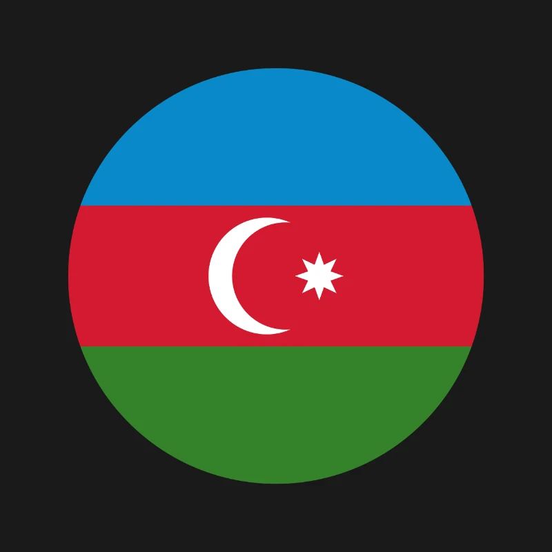 Drapeau rond de l’Azerbaïdjan
