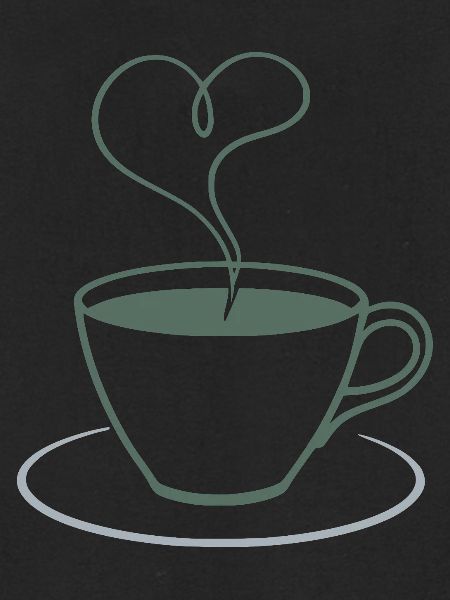 Herzdampf Kaffee Illustration