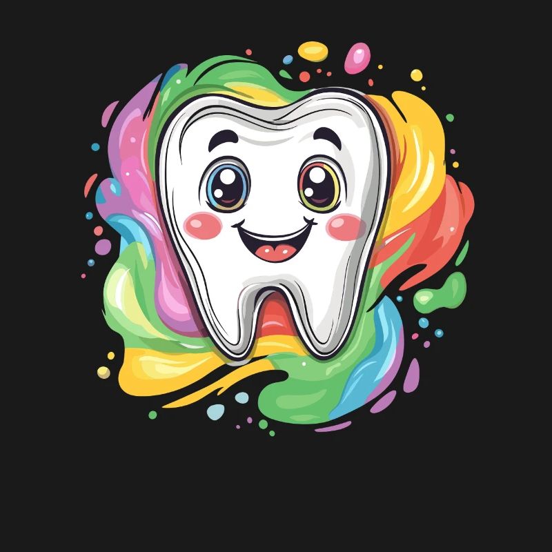 Une éclaboussure de couleur joyeuse pour les dents
