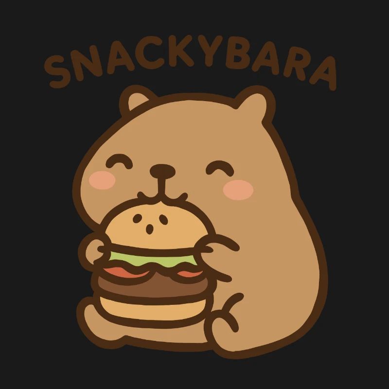 Snackybara – Capybara mit Burger