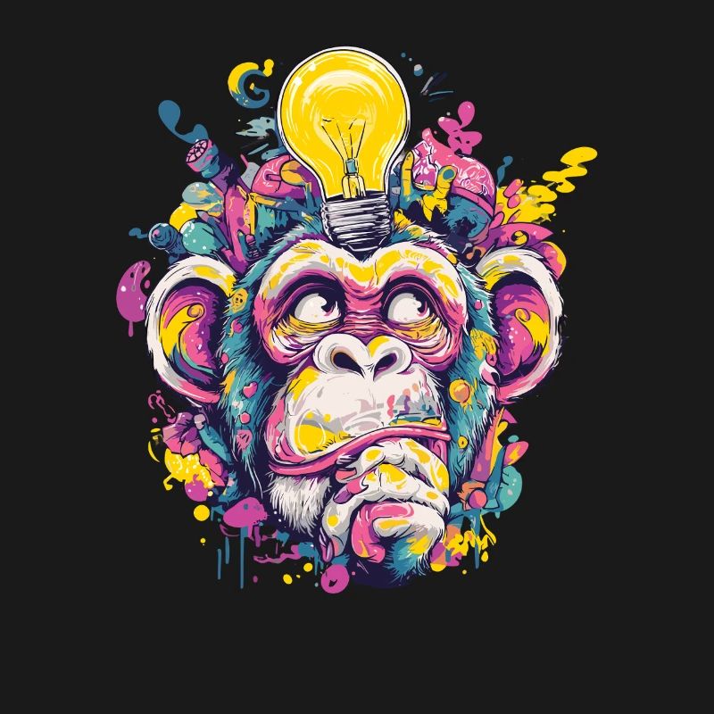 Glowing Monkey Graffiti