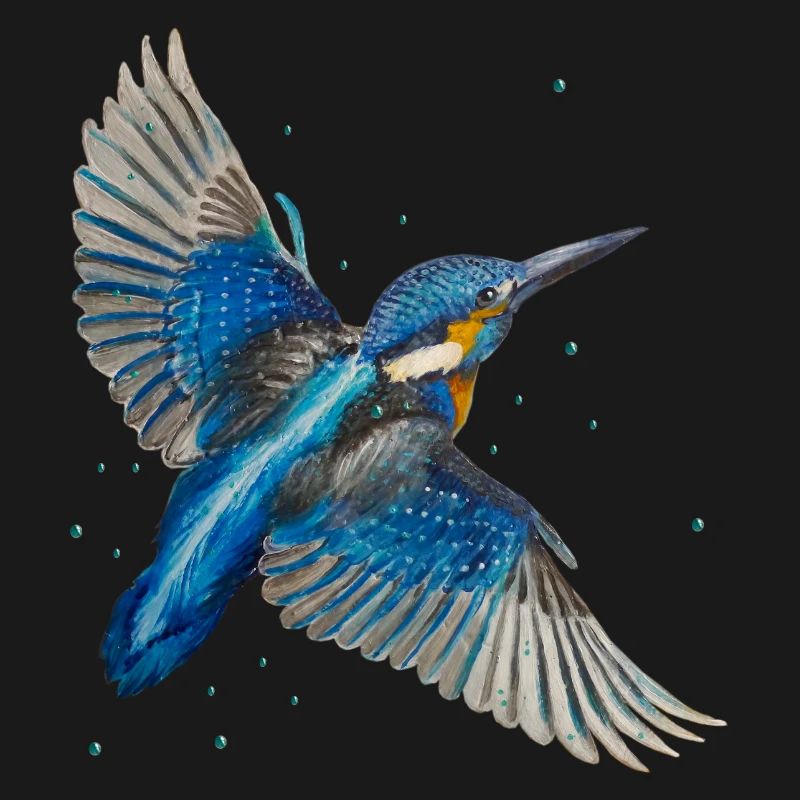 Eisvogel im Flug