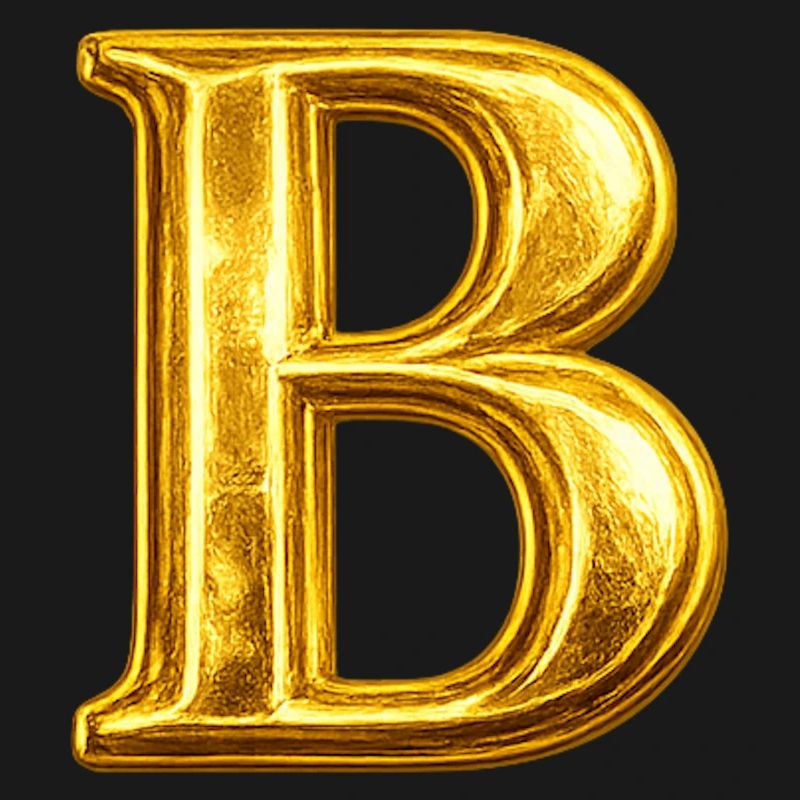 Goldenes B-Monogramm