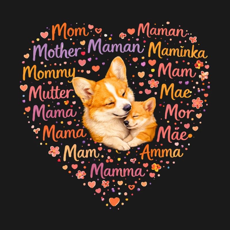 Corgi Mama Herz – Muttertag Geschenk