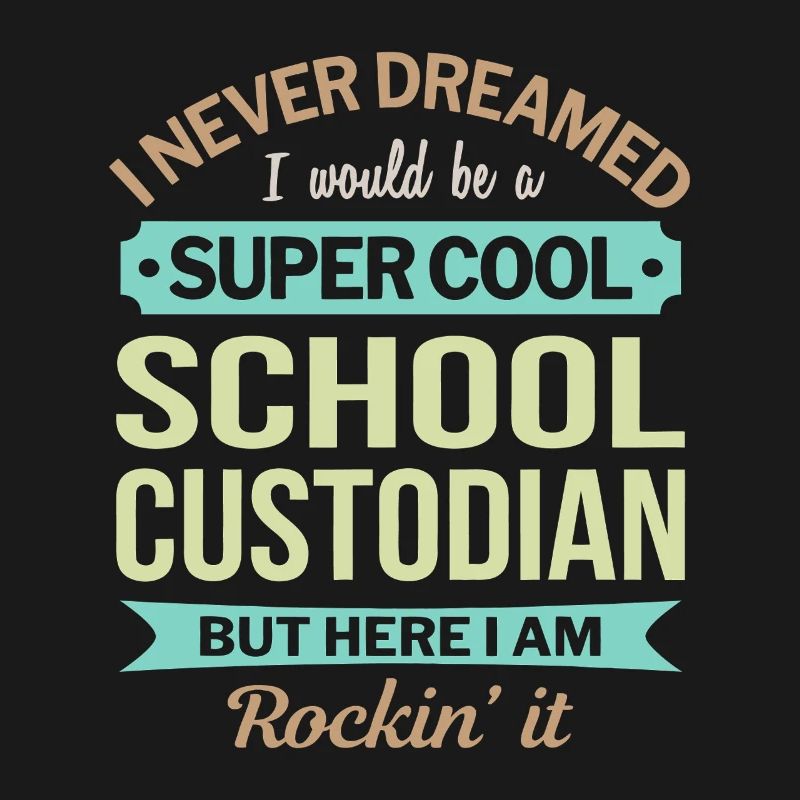 Fierté d'un concierge d'école super cool