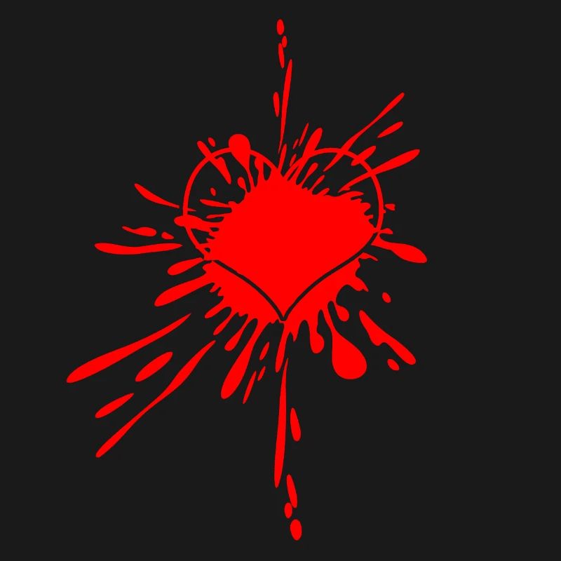 Herzspritzer Splatterkunst