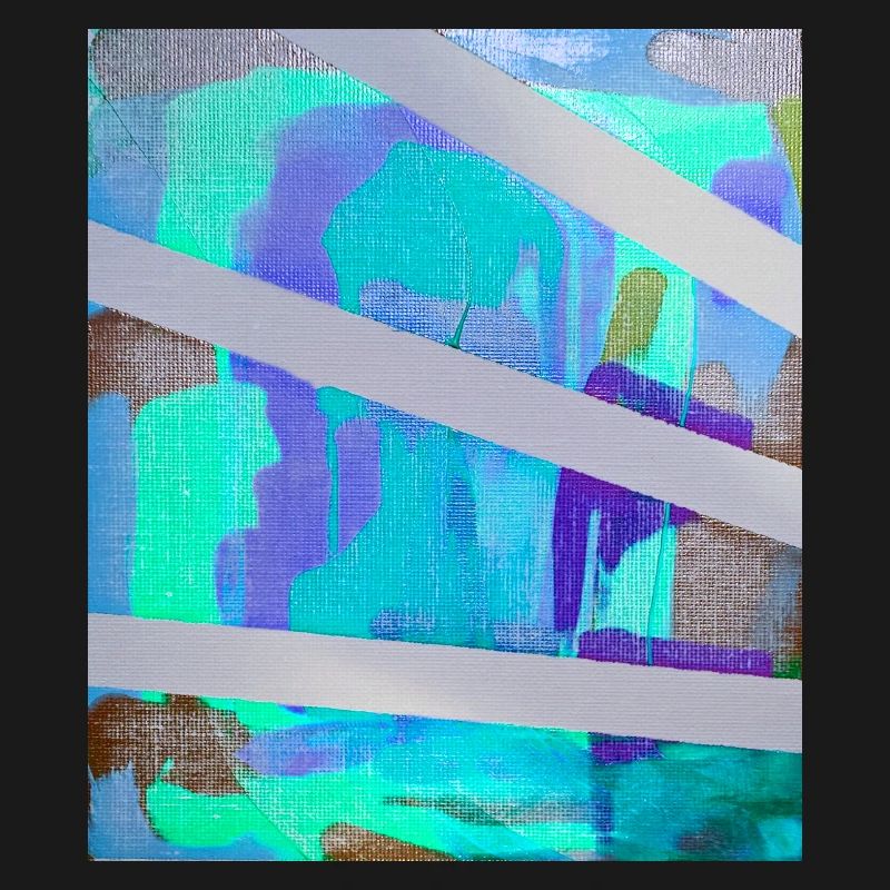 Neon Abstract Stripe Collage