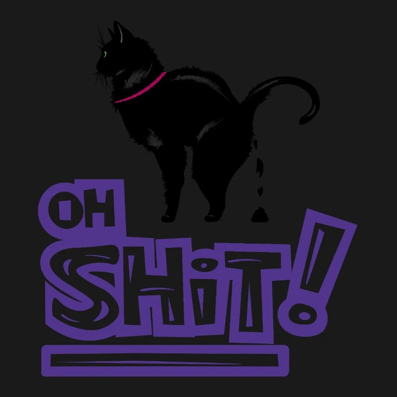 Kat Oh merde Graffiti Exclamation