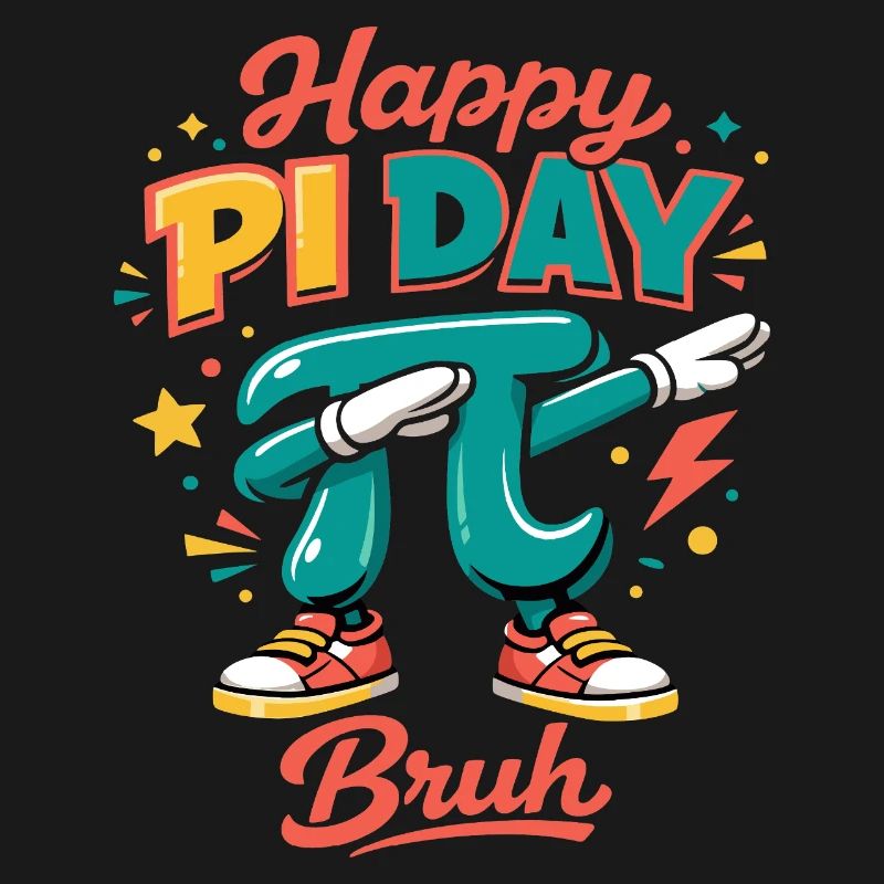 Happy Pi Day Bruh Dabbing Pi Math Saying Retro