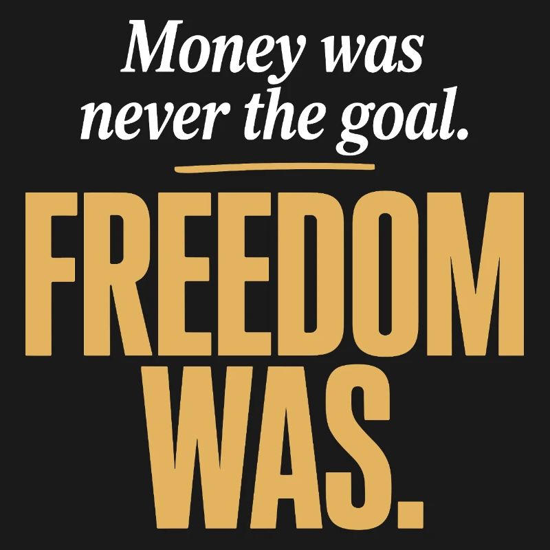 Objectif financier Esprit de liberté Entrepreneur Liberté
