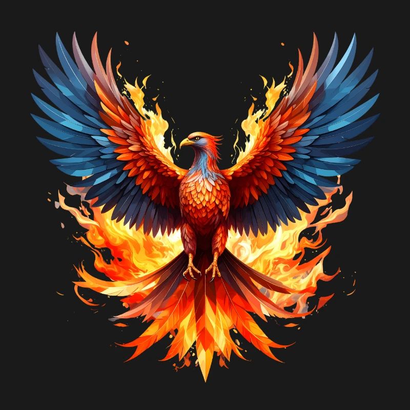 Ailes de couleur de vol du Phoenix Fire