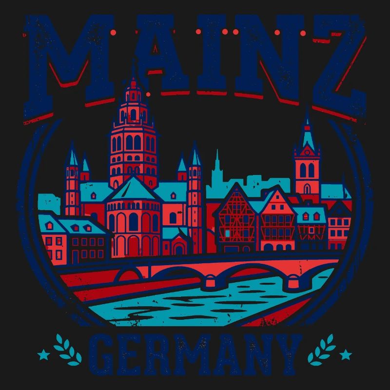 Mainz Germany Cathedral Rhine River Emblem