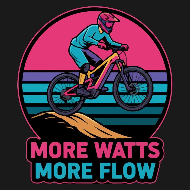 Retro E-MTB Sunset Plus de Watts Plus de Débit