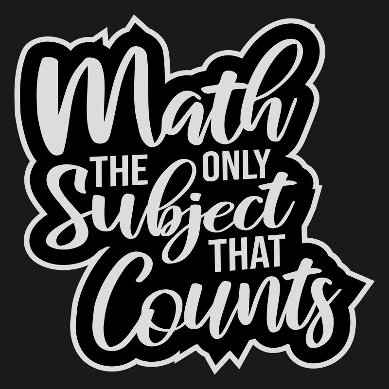 Math The Only Subject That Counts Nerd Mathe Logo