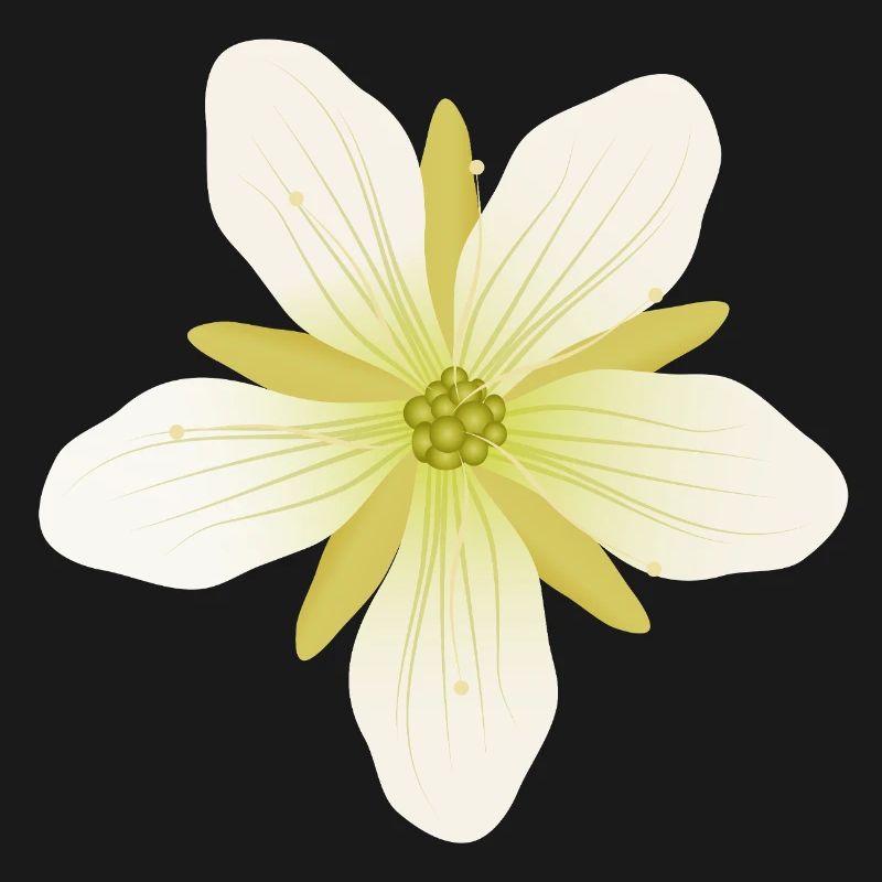 Delicate Venus flytrap blossom in pastel