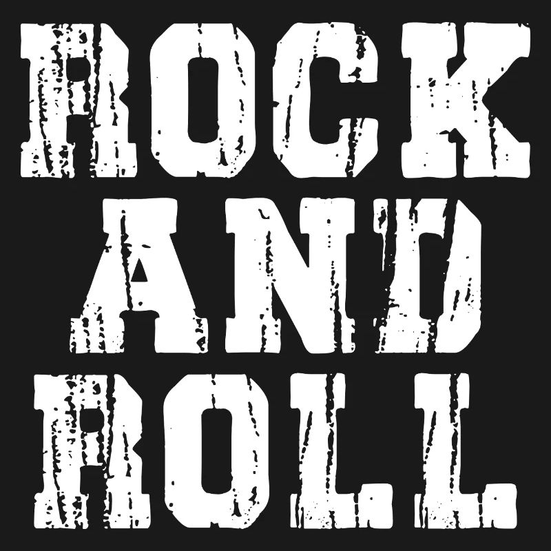 Rock and Roll Distressed Text Logo