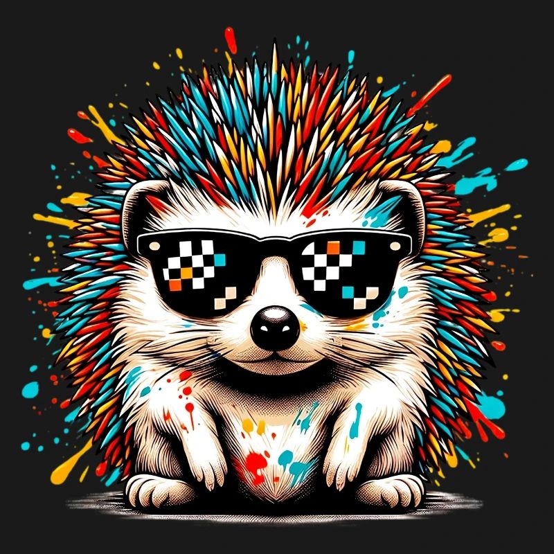 Igel mit Sonnenbrille