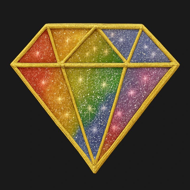 Rainbow Glitter Diamond Patch