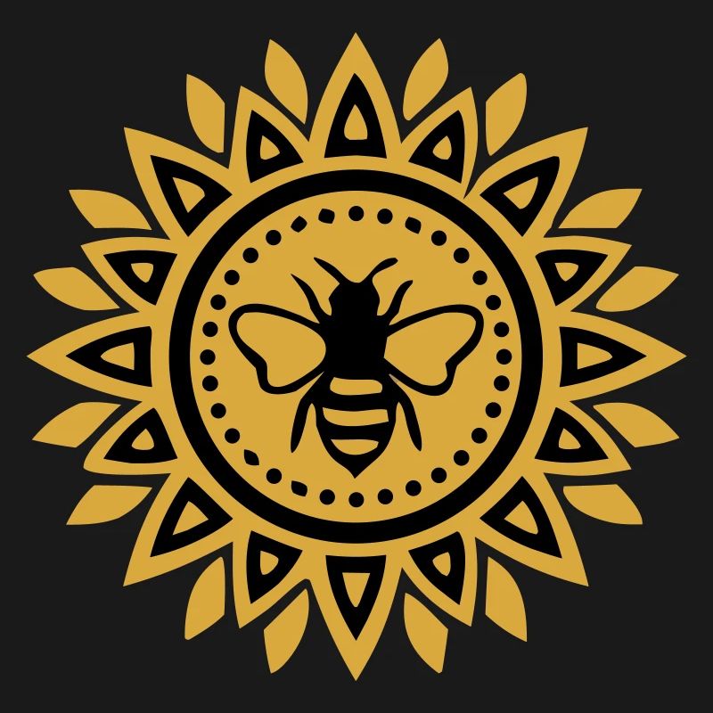 Mandala Bee Boho Yoga Beekeeping Bees