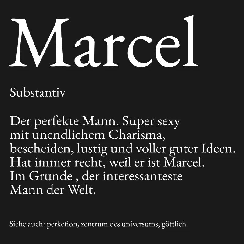 Explication du dictionnaire Marcel Prénom Marcel