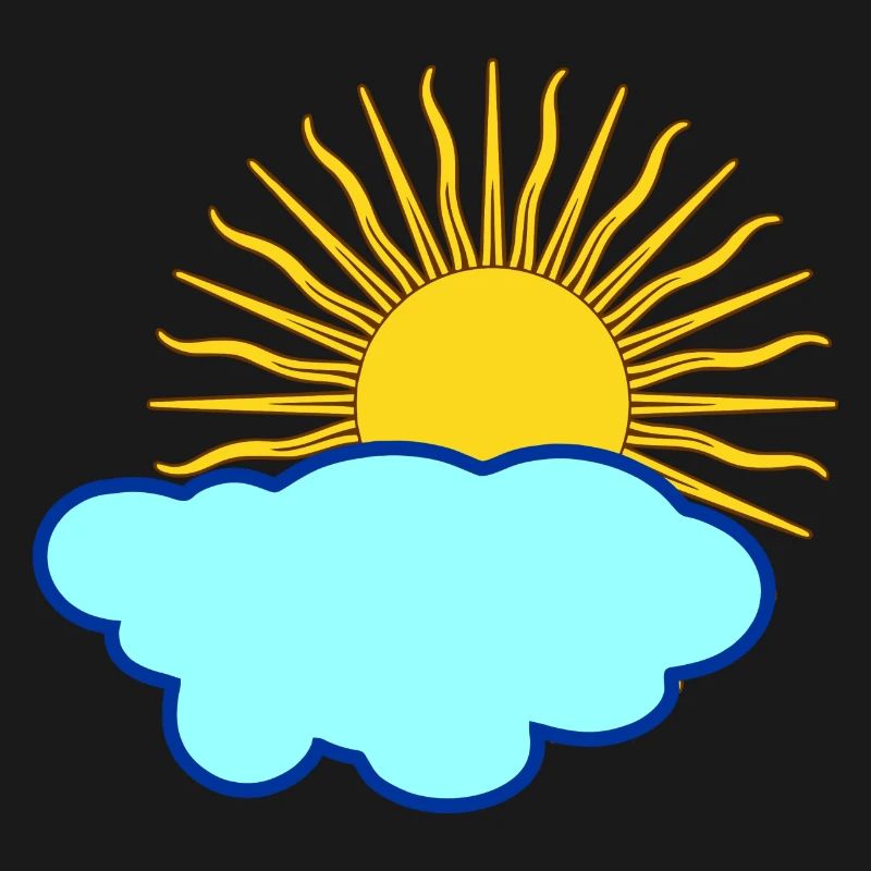 Sonne hinter Wolke