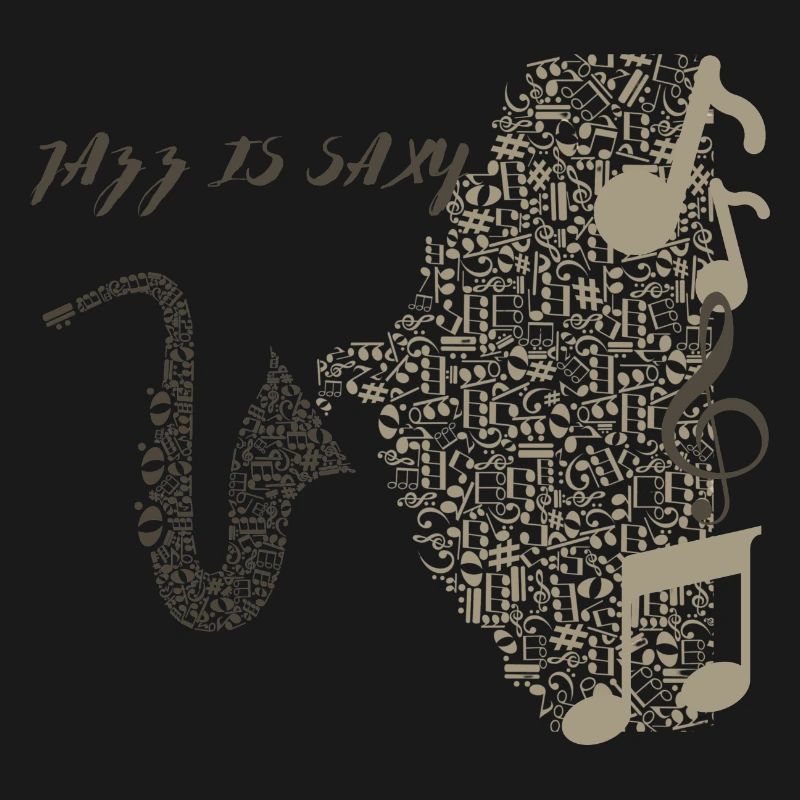 Conception de saxophone musical en notes